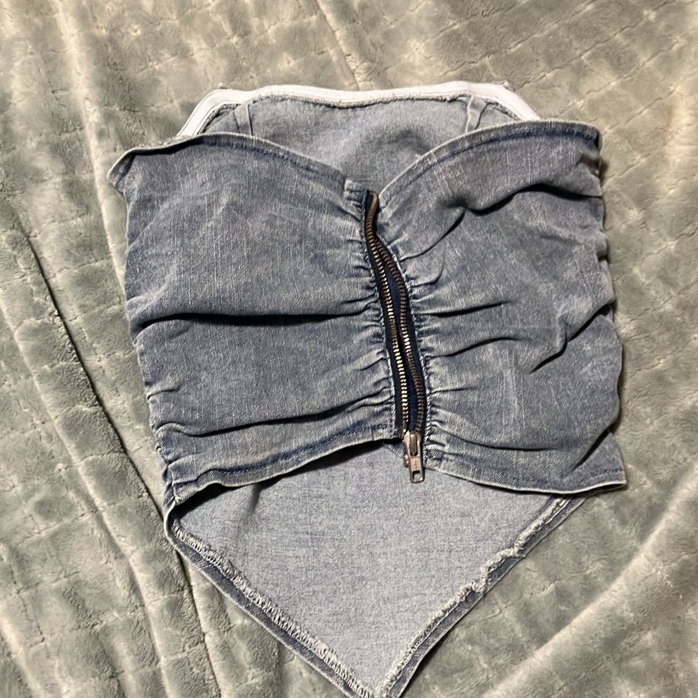 Tube top shirt blue - Picture 4 of 6